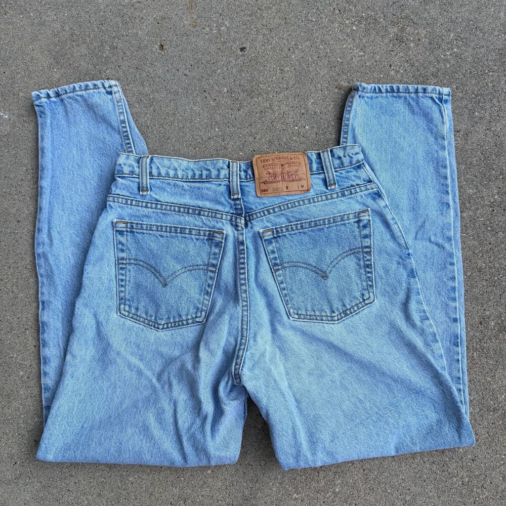 Vintage 90s Levi's 550 Relaxed Fit Tapered Leg Mom Jeans 11 MED